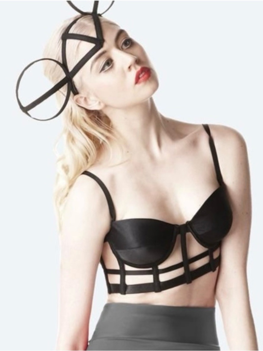 Fredrick’s of Hollywood Open Bra Caged Corset Top